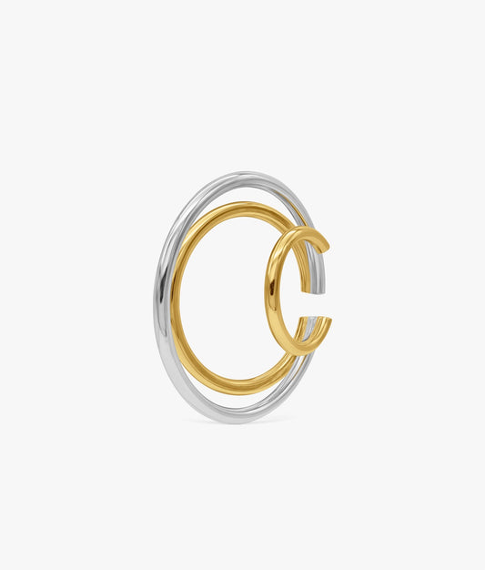 Ear cuff bicolor tall M oreja derecha