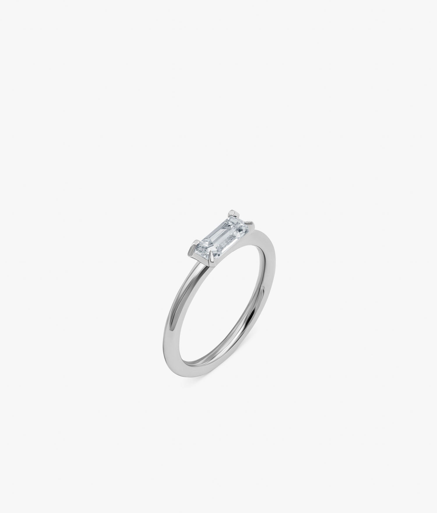 Half Cut Lab Diamonds  14K White Gold Ring 0.72 ct