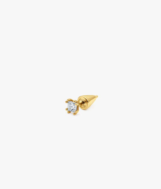 14KT Princess Cut Lab Diamond Earring 0.23ct
