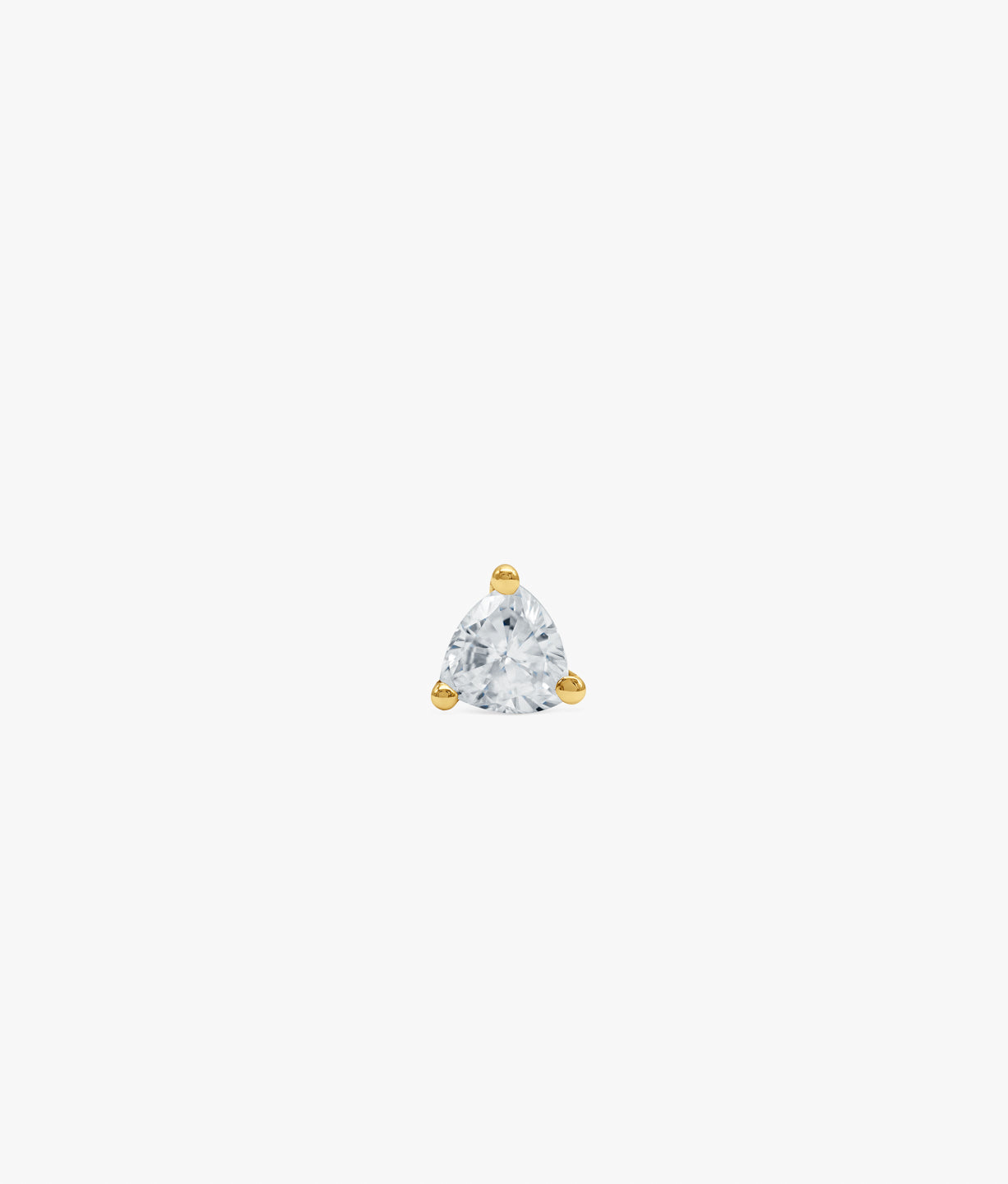 14KT Trilliant Cut Lab Diamonds  Earring 0.3ct