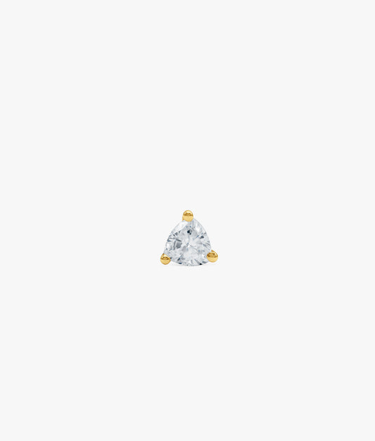 14KT Trilliant Cut Lab Diamonds  Earring 0.3ct