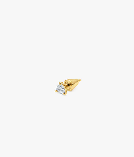 14KT Trilliant Cut Lab Diamonds  Earring 0.3ct