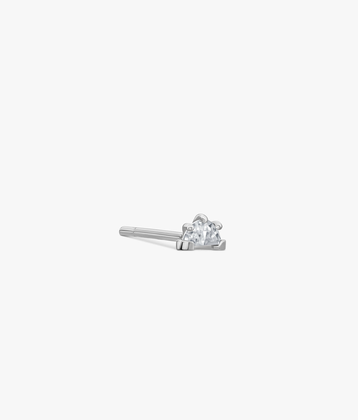 Half Cut Lab Diamonds 14K White Gold Earring 0.10 ct