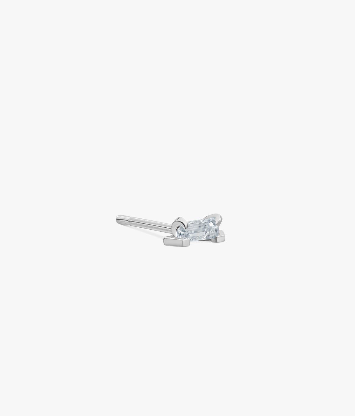 Half Cut Lab Diamonds 14K White Gold Earring 0.17 ct