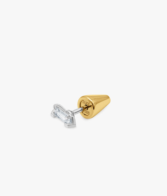 Half Cut Lab Diamonds 14K White Gold Earring 0.17 ct