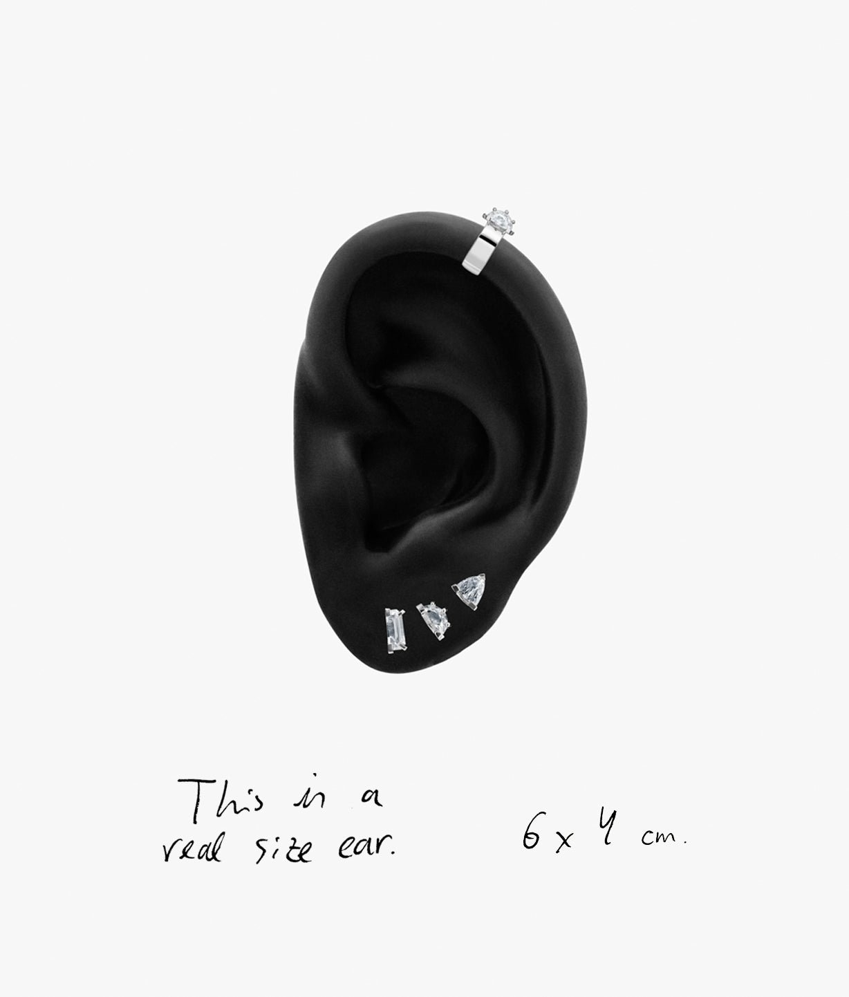 Half Cut Lab Diamonds 14K White Gold Earring 0.17 ct