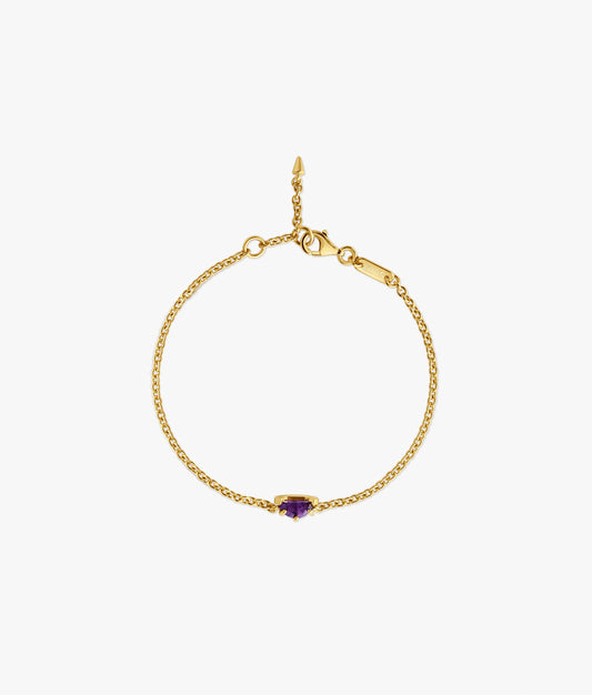 Pulsera Mini Amatista "Half Cut"