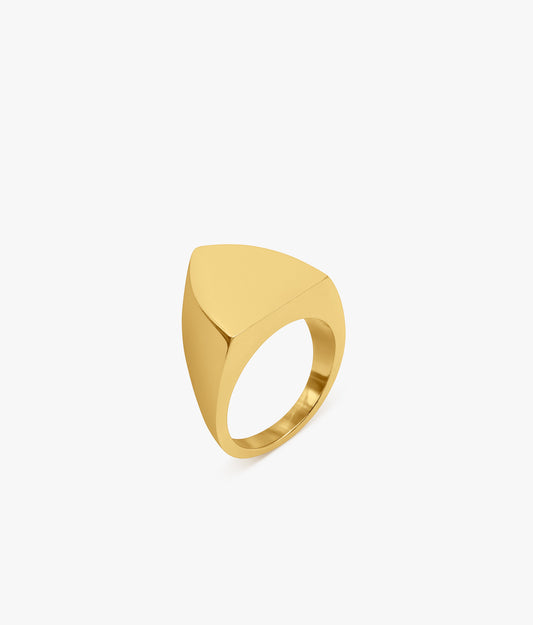 Half Cut Marquisse Signet Ring