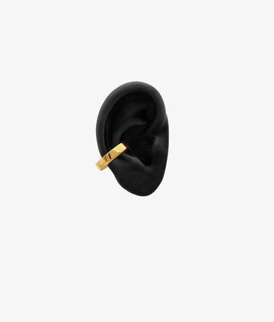 Gold Plated Half Tubular Ear Cuff