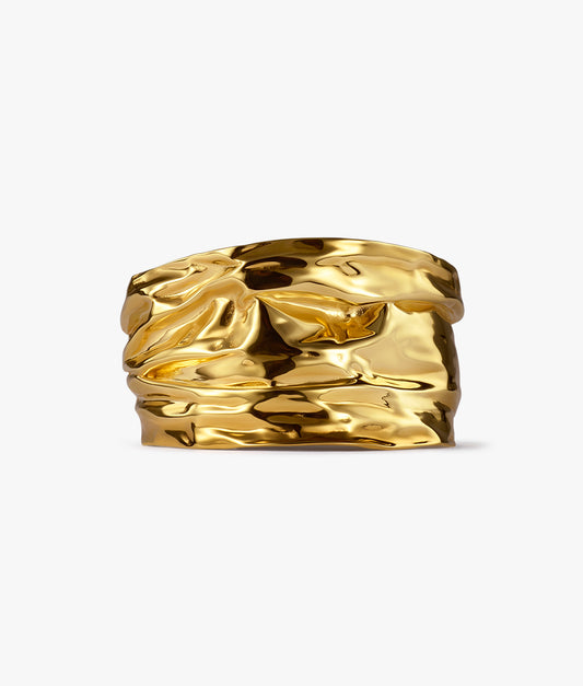 Gold-plated MET Cuff Bracelet, 38 mm