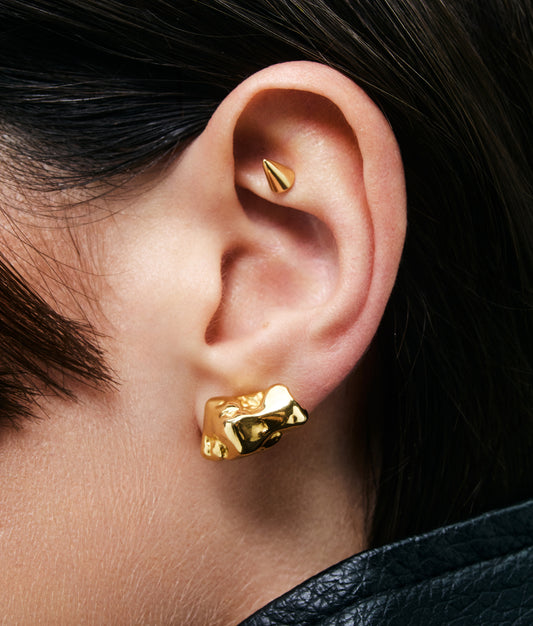 Gold Plated Pepita M Earring