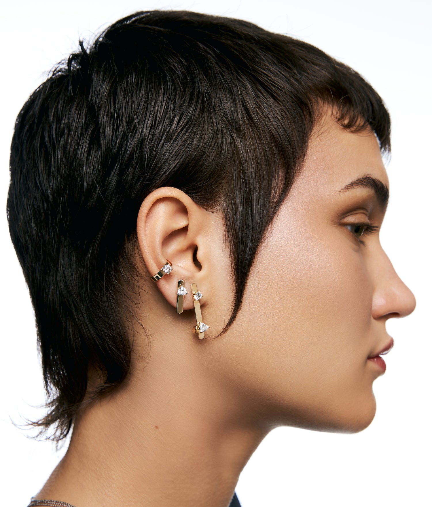 Lab Diamond Conexiones N2 Earring in 14K gold and 0.25ct GLD