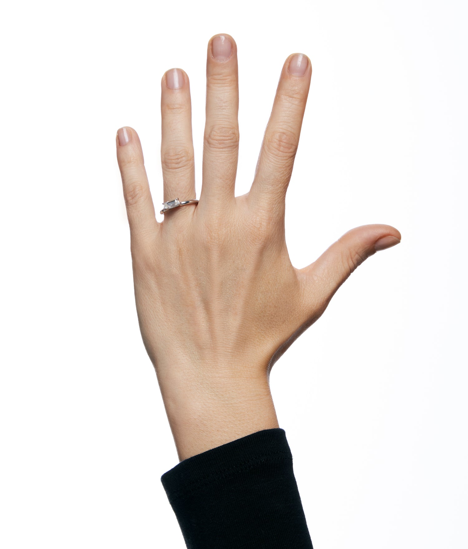 Half Cut Lab Diamonds  14K White Gold Ring 0.72 ct