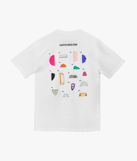 Camiseta "Half Cut" Blanca SUOT STUDIO S25