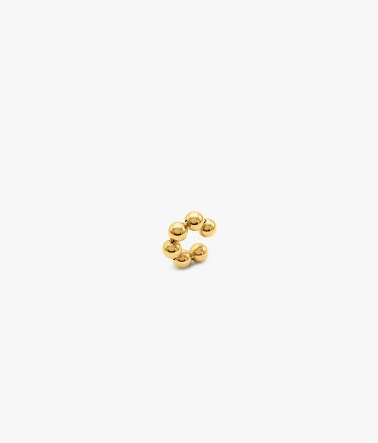 Gold plated silver Balls Ear Cuff