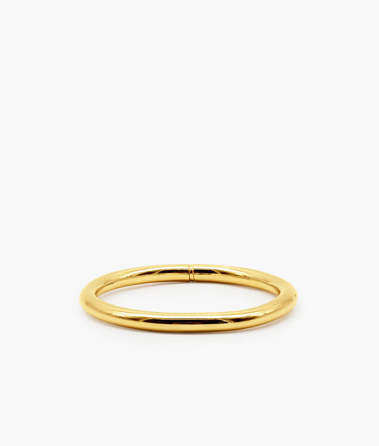 Gold Plated Silver Tubular Bangle Bracelet