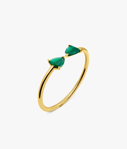 Pulsera de Calcedonia Verde Half Cut