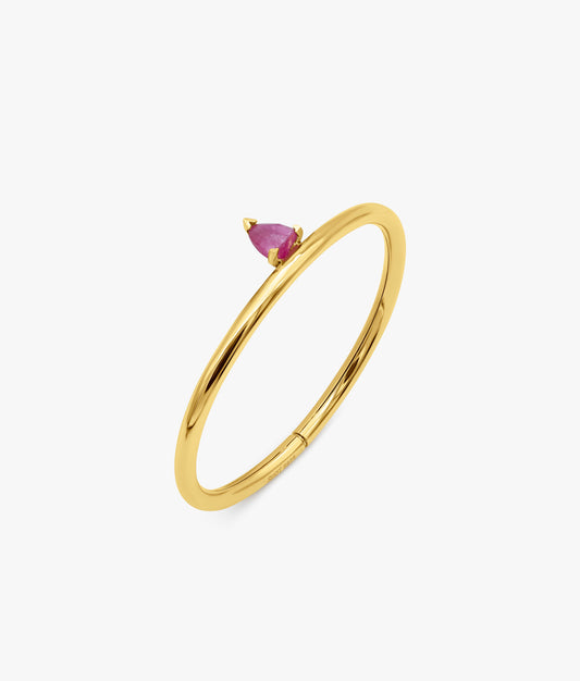 Pulsera de rubíes tratados Half Cut