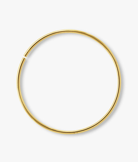 Gold Plated Silver Tubular Choker Necklace