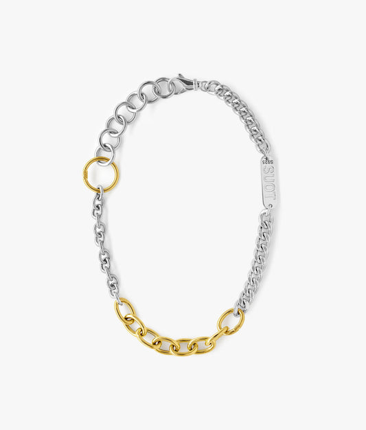 Gargantilla con cadenas de plata de ley