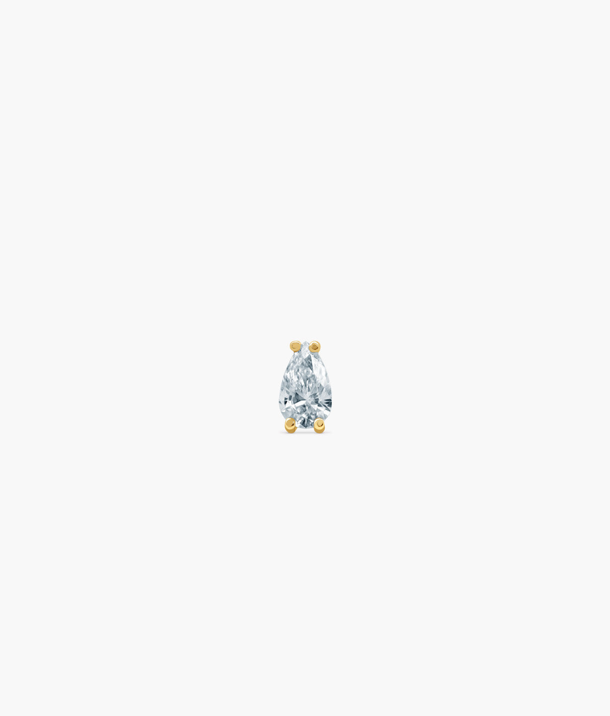 14KT Pear Cut Lab Diamonds  Earring 0.3ct