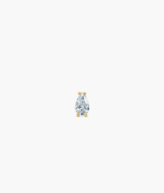 14KT Pear Cut Lab Diamonds  Earring 0.3ct