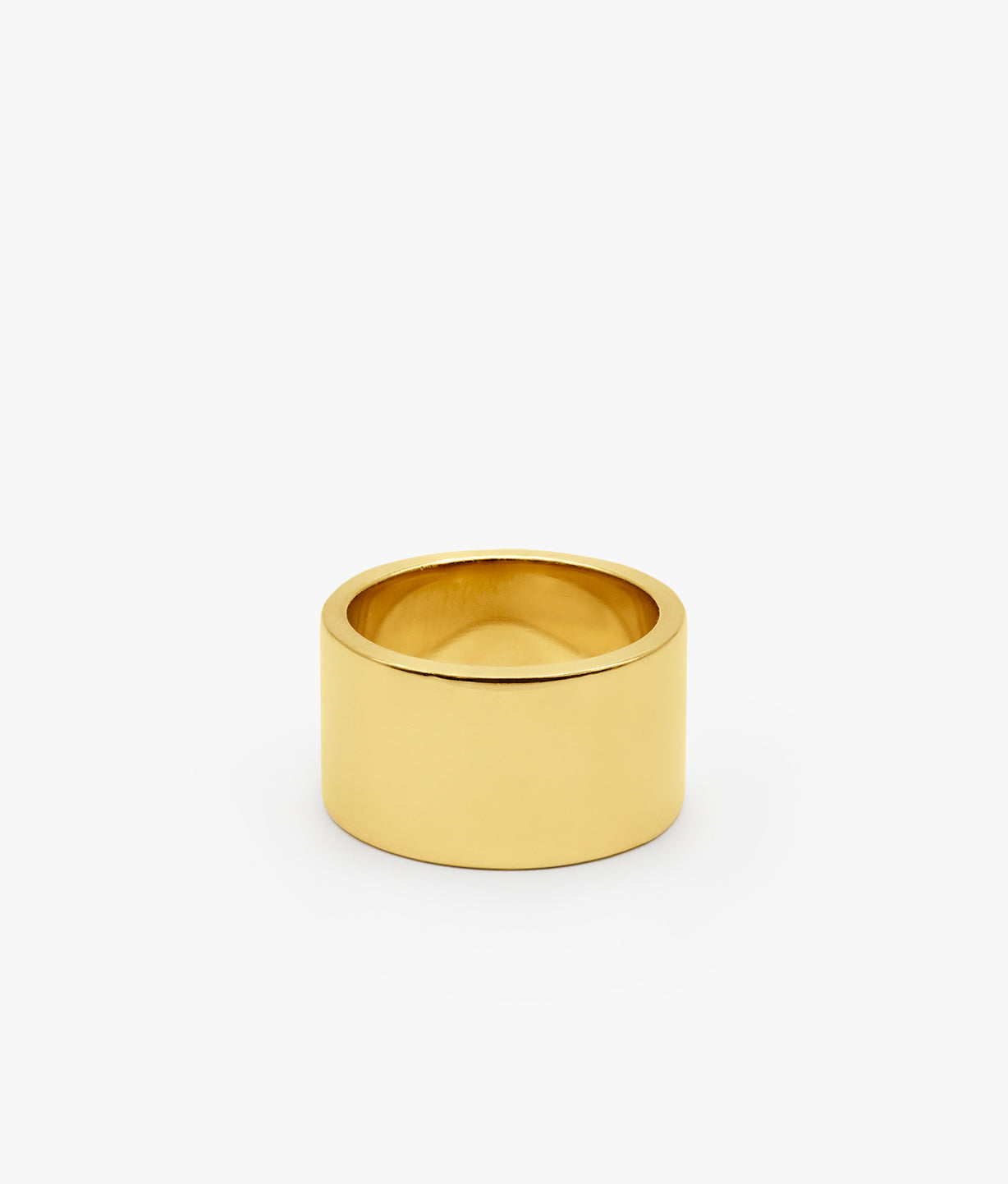 Gold Plated Silver Wide Flat Ring