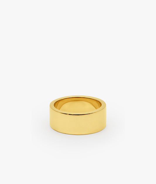 Gold Plated Silver Medium Flat Ring