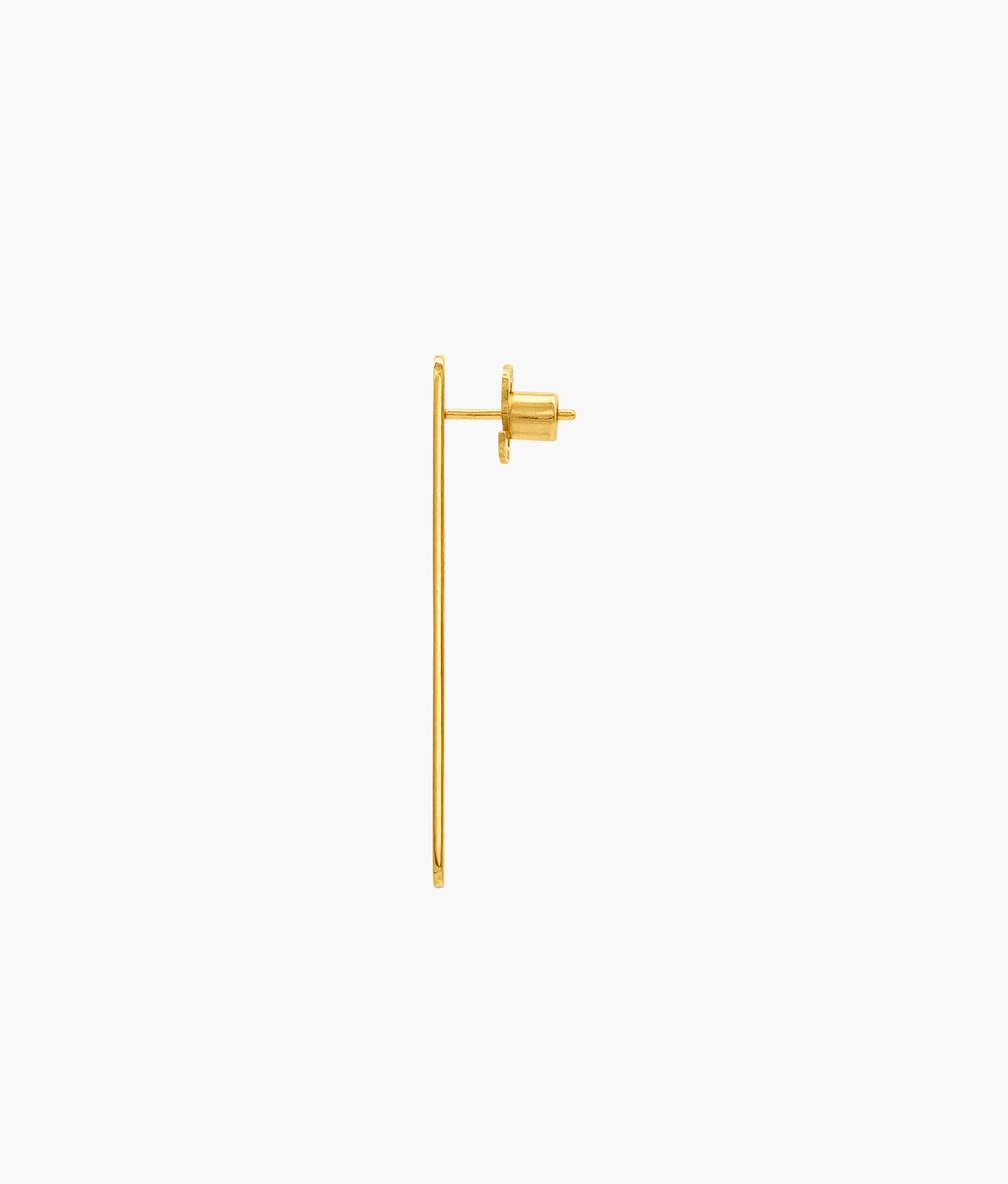 Gold Plated Silver Long Bar Earring