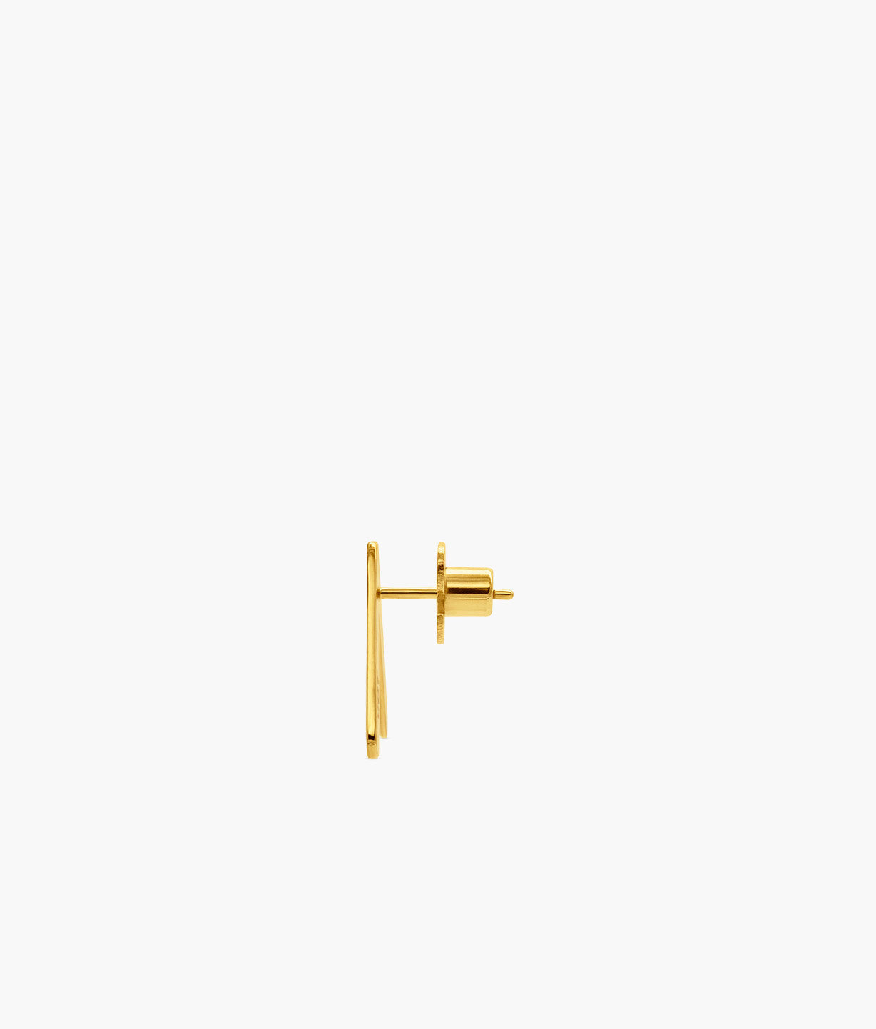Gold Plated Silver V Earring