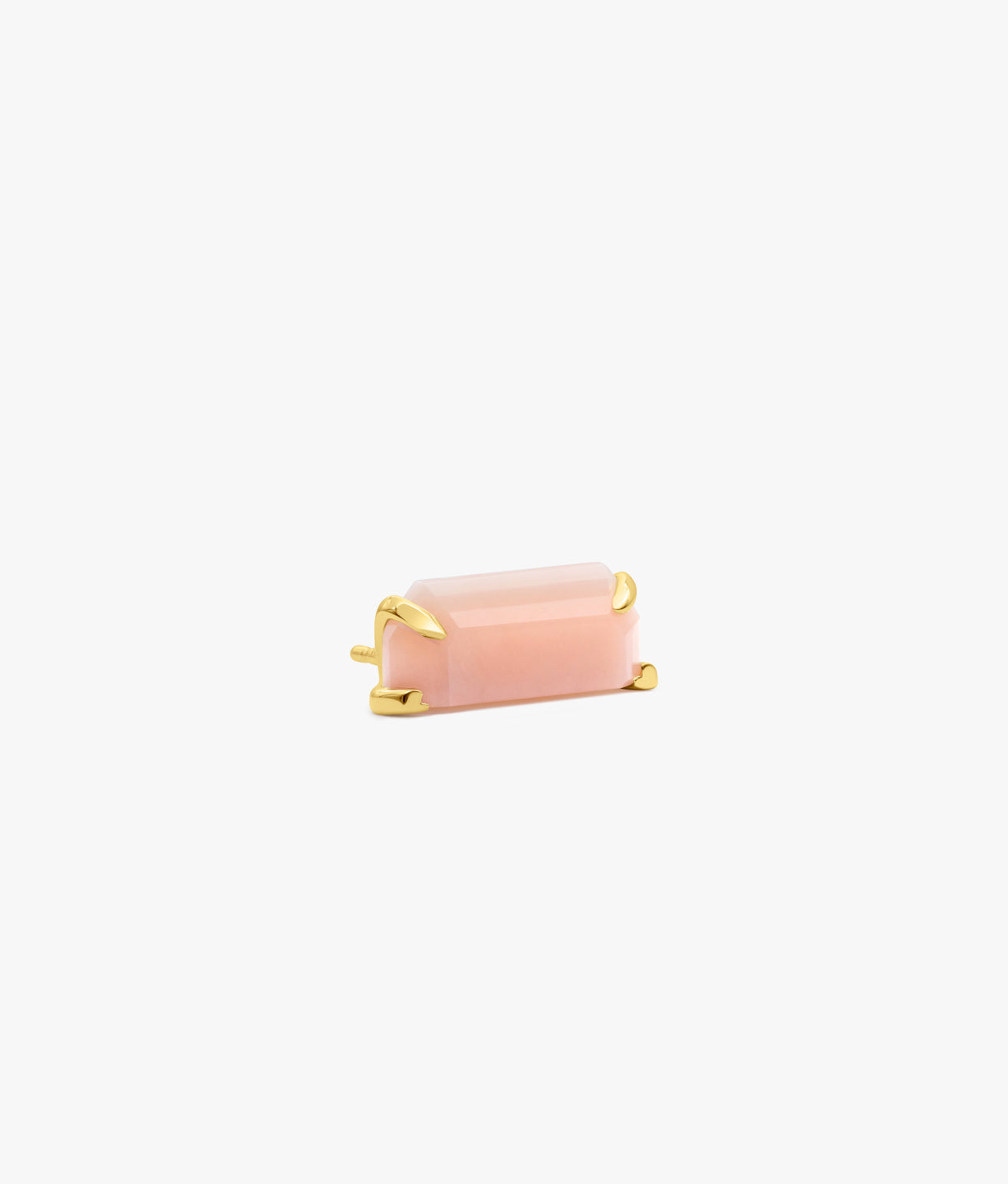 Half Cut Pink Opal Earring