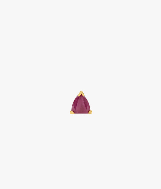 Half Cut Treated Ruby Earring