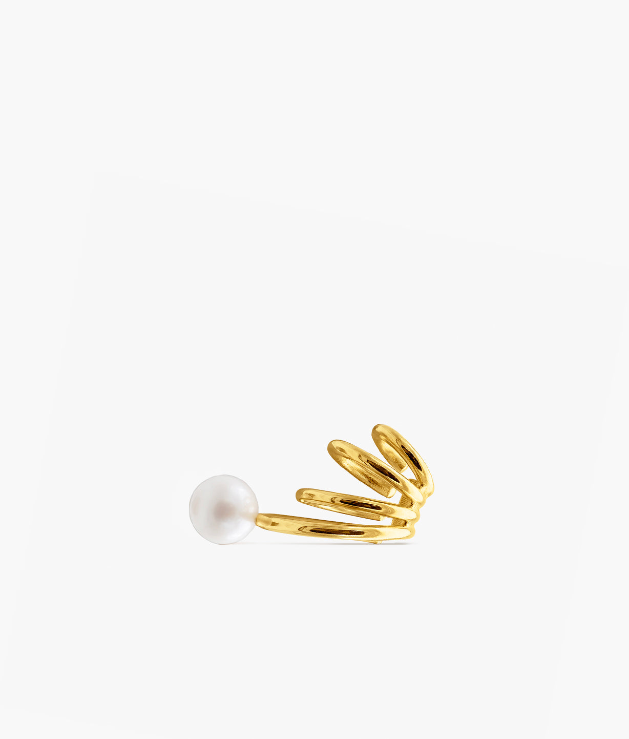 Naked Pearls Triple Hoop Earring