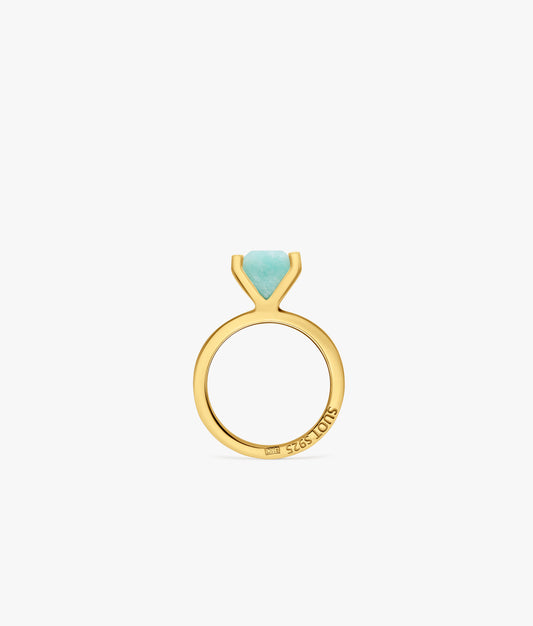 Anillo de amazonita Half Cut