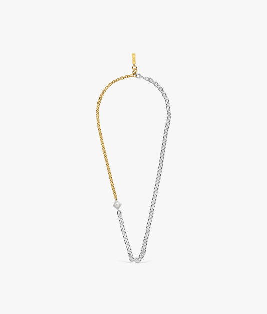 Naked Pearls Gold Plated Silver Encapsulated Chain Necklace
