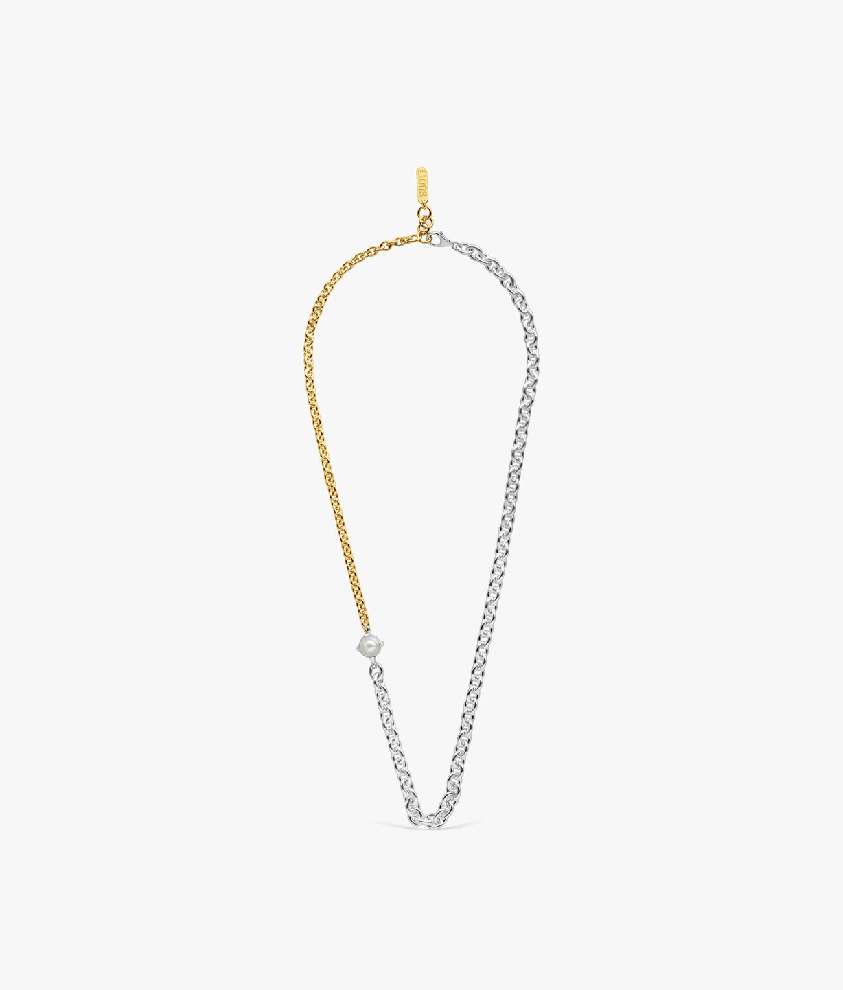 Naked Pearls Gold Plated Silver Encapsulated Chain Necklace