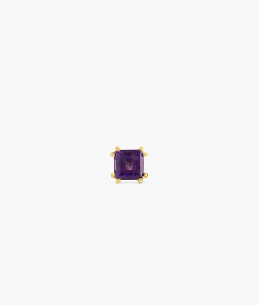 Amethyst Gold Plated Silver  Earring