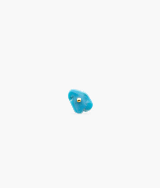Turquoise Chip Gold Plated Silver  Earring