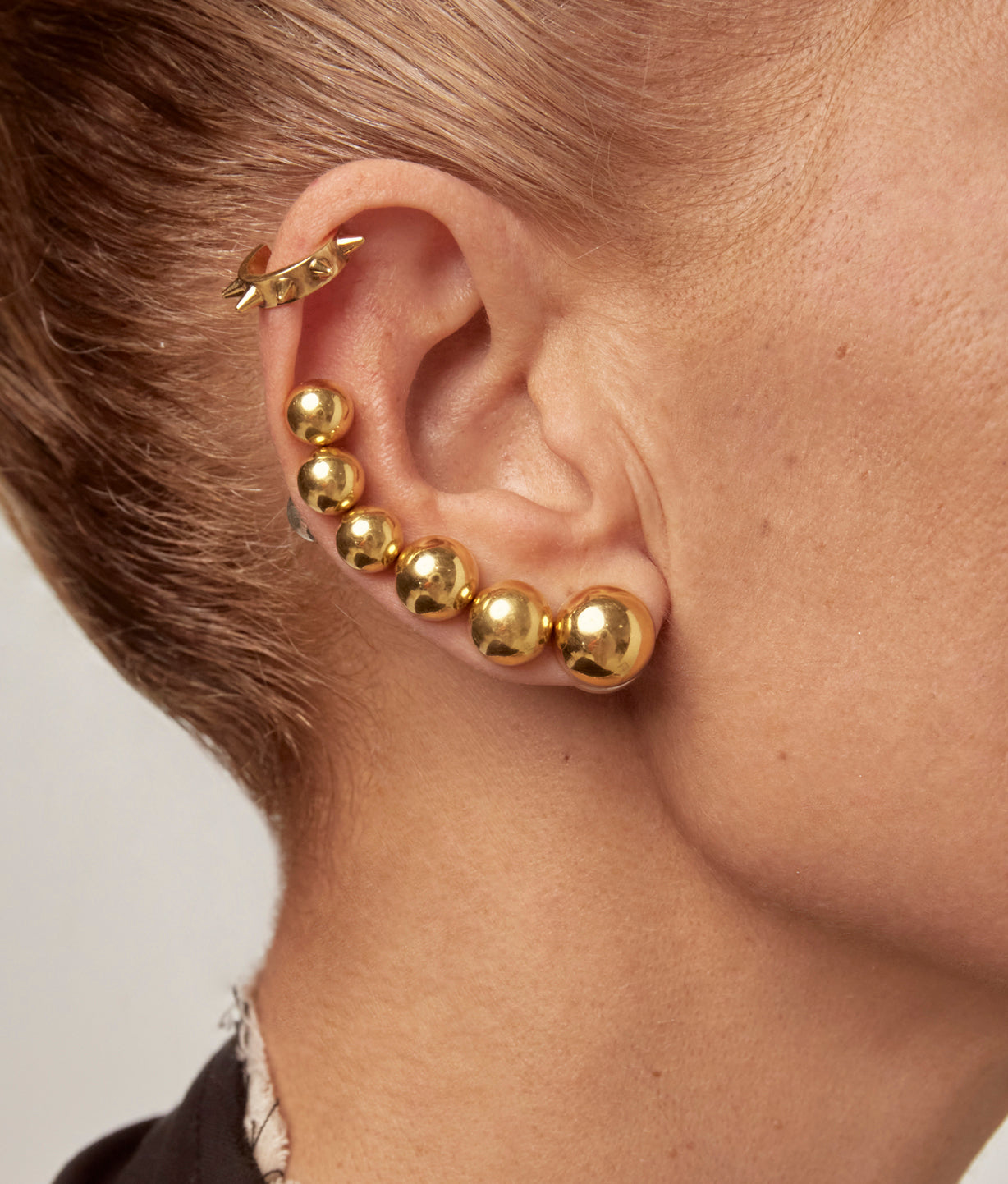Bicolor Twisted Boom Small Ball Earring