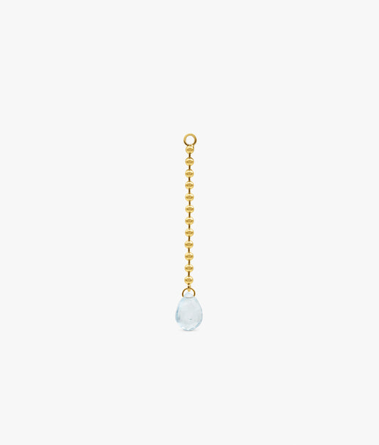 Gold Plated Ball Chain with Topaz Extender