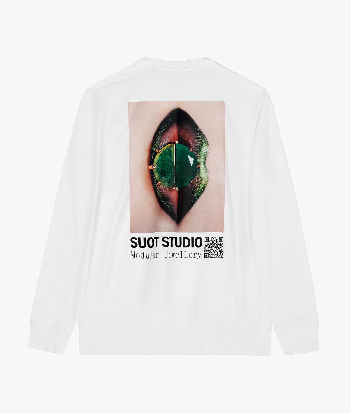 T-shirt SUOT STUDIO - Green gems on WHITE