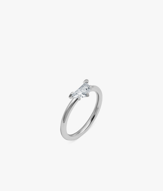 Half Cut Lab Diamonds 14K White Gold Ring 0.49 ct