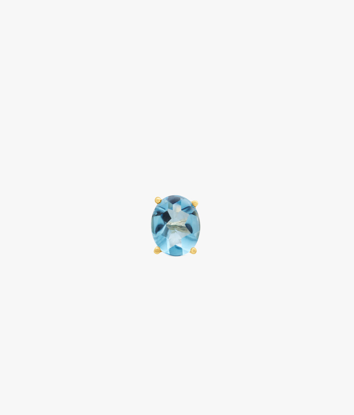 Unique Gems Oval Blue Topaz  Earring