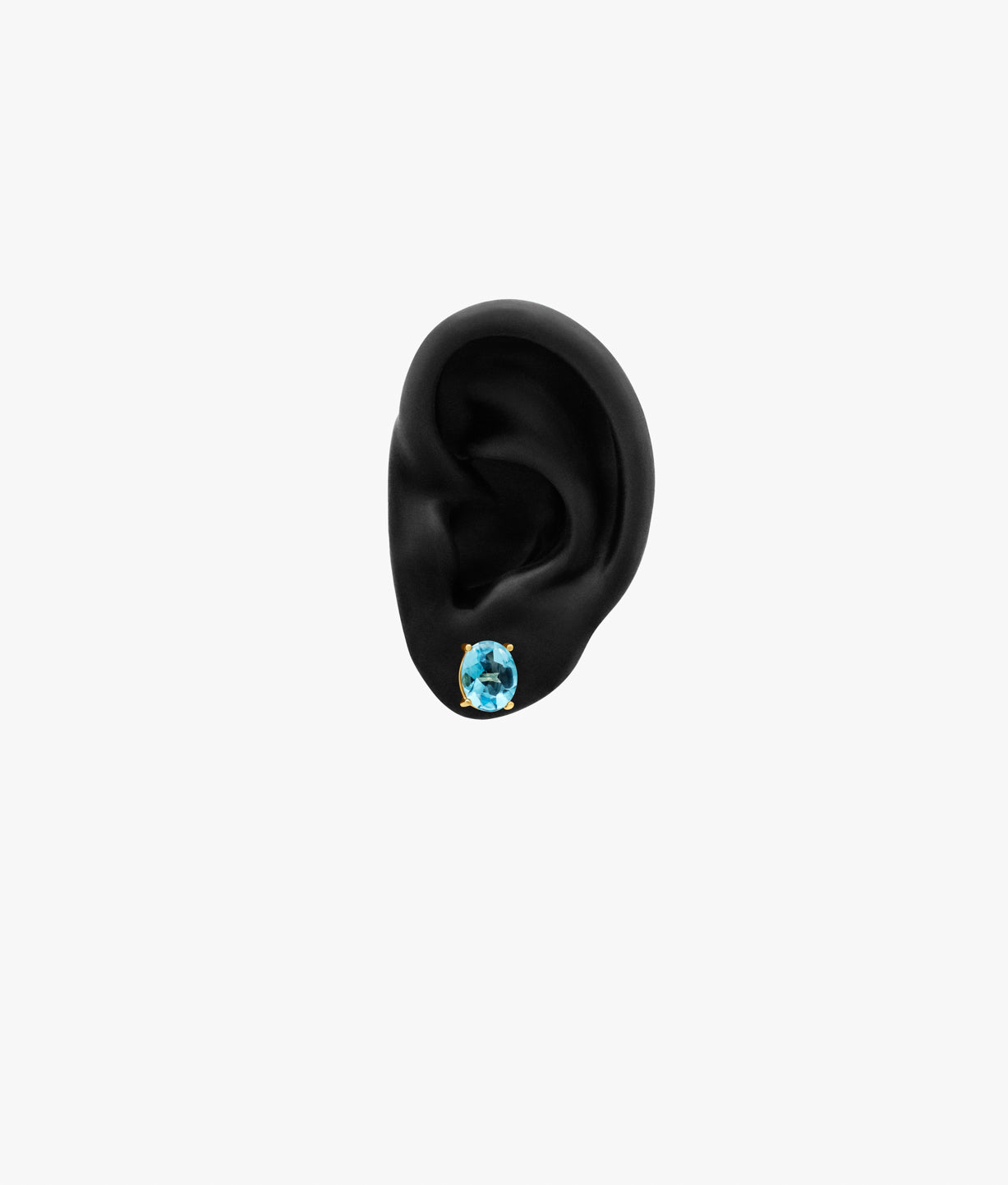 Unique Gems Oval Blue Topaz  Earring