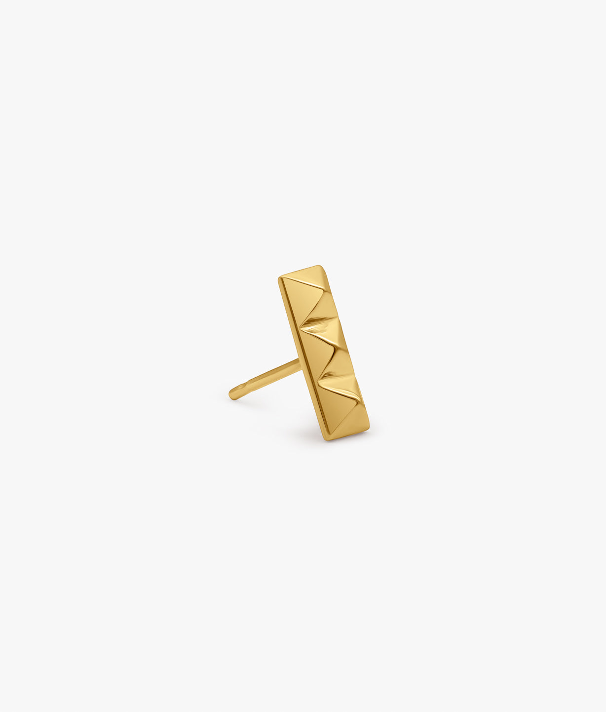 Gold plated Silver Triple Square Stud Earring