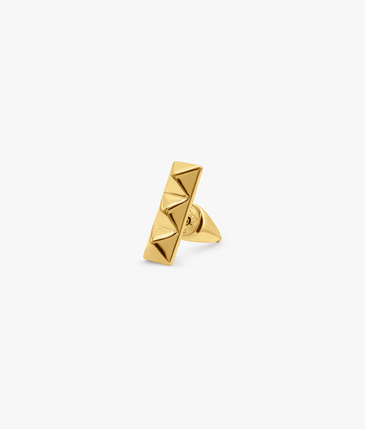 Gold plated Silver Triple Square Stud Earring