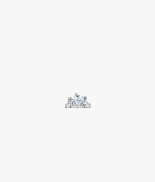 Half Cut Lab Diamonds 14K White Gold Earring 0.10 ct