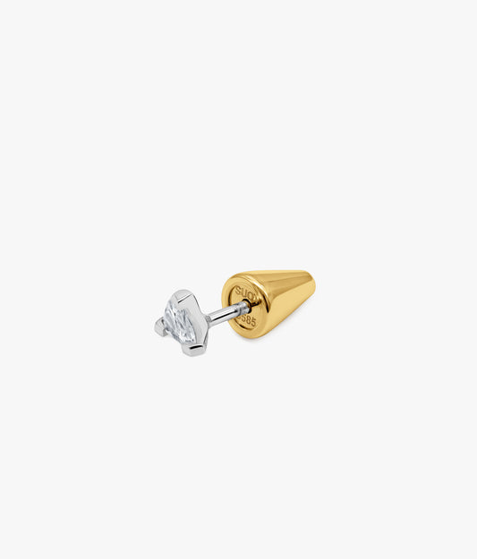 Half Cut Lab Diamonds 14K White Gold Earring 0.14 ct