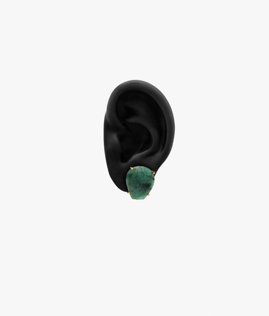 Unique Gems Big Emerald Earring