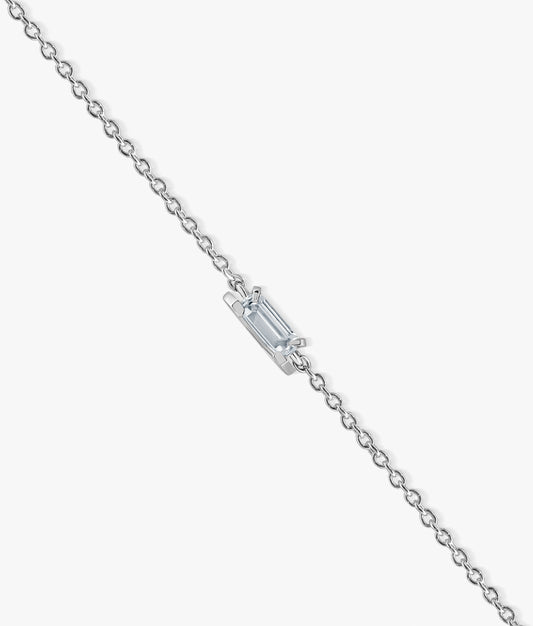 Half Cut Lab Diamonds 14K White Gold Bracelet 0.17 ct